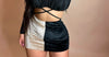 BRIE SKIRT (BLACK/NUDE)