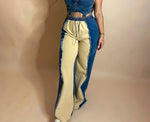 TERRY WIDE LEG PANTS