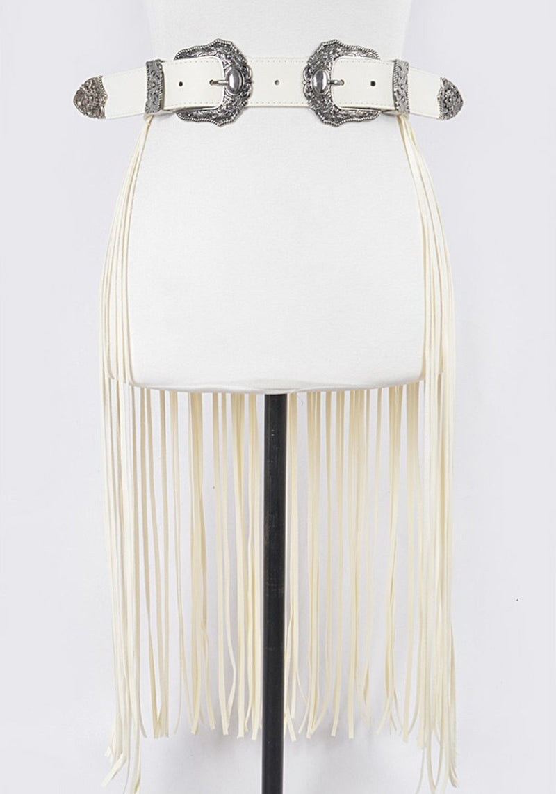 BUCKLE FRINGE BELT