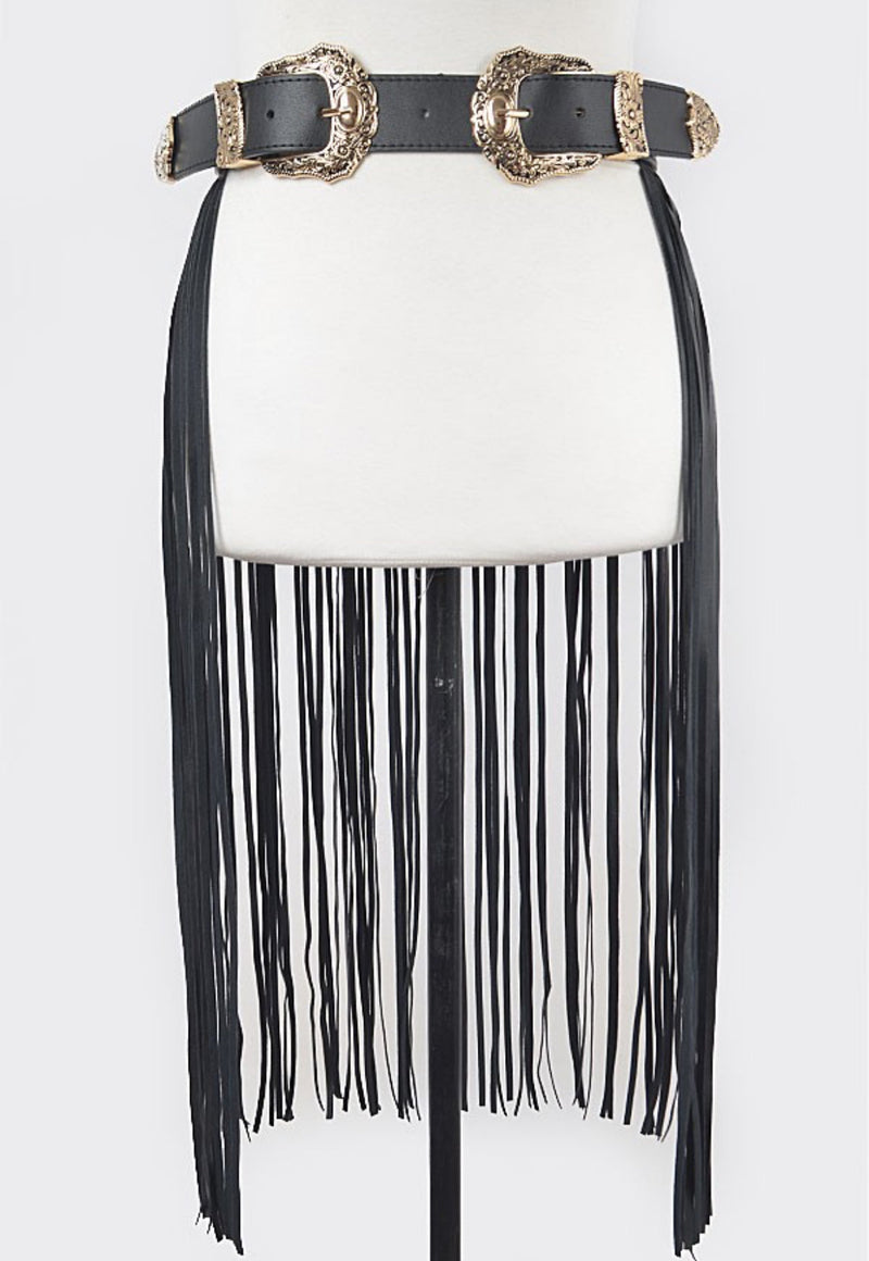 BUCKLE FRINGE BELT