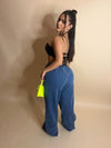 TERRY WIDE LEG PANTS