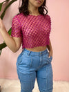 MESHED PEARL TOP (5 COLORES DISP.)