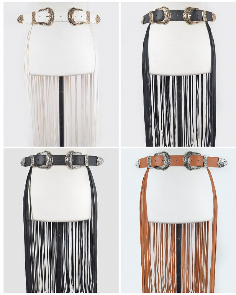 BUCKLE FRINGE BELT