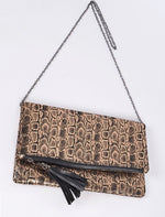 Snakeskin Meshed Mini Clutch