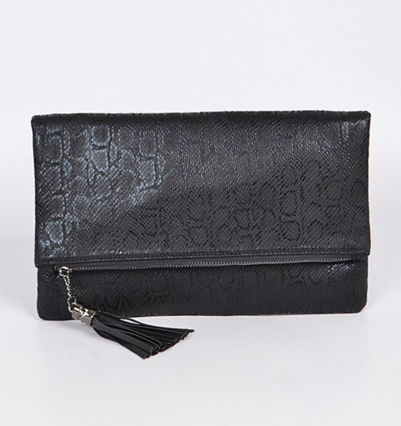 Snakeskin Meshed Mini Clutch